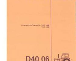 Deutz Fahr 5000693 Parts Book - D4006 Tractor