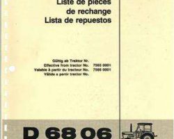 Deutz Fahr 5000697 Parts Book - D6806 Tractor