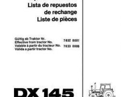 Deutz Fahr 5000716 Parts Book - DX130 / DX145 Tractor (76 Series)