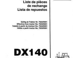 Deutz Fahr 5000717 Parts Book - DX140 / DX160 Tractor (76 Series)
