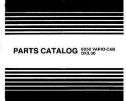 Deutz Allis 5000845 Parts Book - 6250 / DX3.30 Vario Tractor (cab)