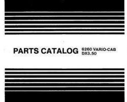 Deutz Allis 5000846 Parts Book - 6260 / DX3.50 Vario Tractor (cab)