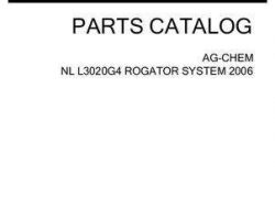Ag-Chem 504771D1D Parts Book - L3020G4 RoGator (system, eff sn Rxxx1001, 2006)
