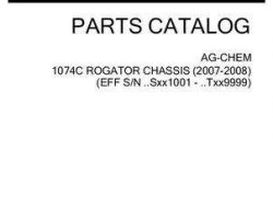 Ag-Chem 506708D1C Parts Book - 1074C RoGator (chassis, eff sn Sxxx1001, 2007)