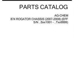 Ag-Chem 506711D1C Parts Book - 874 RoGator (chassis, eff sn Sxxx1001, 2007)