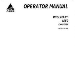 Willmar 507323D1D Operator Manual - 4550 Wrangler Loader (eff sn Sxx1001, 2007)