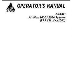 Ag-Chem 507385D1 Operator Manual - 1000 / 2000 Air Max (system, eff sn Sxx1001, 2007)