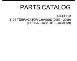 Ag-Chem 507405D1H Parts Book - 3104 TerraGator (chassis, eff sn Sxxx1001, 2007)