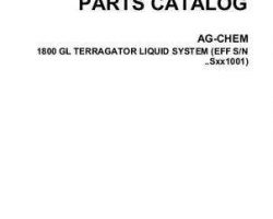 Ag-Chem 507518D1B Parts Book - 1800 Gallon TerraGator (liquid system, eff sn Sxxx1001, 2007)