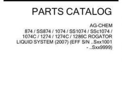 Ag-Chem 507914D1F Parts Book - 874 / 1074 / 1274 - SS / SSC RoGator (liquid system, eff Sxx1001)