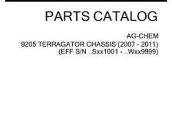 Ag-Chem 509044D1G Parts Book - 9205 TerraGator (chassis, eff sn Sxxx1001, 2007)