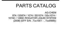 Ag-Chem 514904D1B Parts Book - 874 / 1074 / 1286 - SS / SSC RoGator (liquid system eff Txxx1001)