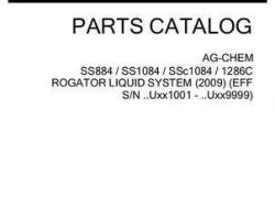 Ag-Chem 520399D1B Parts Book - SS884 / SS1084 / SSC1084 / 1286C RoGator (liquid, eff Uxxx1001)