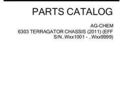 Ag-Chem 529203D1E Parts Book - 6303 TerraGator (chassis, eff sn Wxxx1001, 2011)