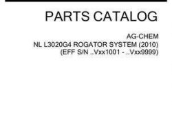 Ag-Chem 532075D1B Parts Book - L3020G4 RoGator (system, eff sn Vxxx1001, 2010)