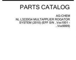 Ag-Chem 532077D1B Parts Book - L3220G4 MultApplier RoGator (system, eff sn Vxxx1001, 2010)