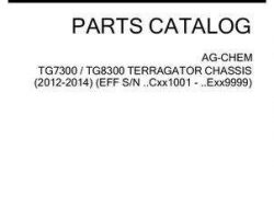 Ag-Chem 537855D1D Parts Book - TG7300 / TG8300 TerraGator (chassis, eff sn Cxx1001, 2014)