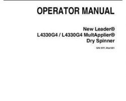 Ag-Chem 545932D1B Operator Manual - L4330G4 / L4330G4 MultApplier (system, eff sn Wxxx1001, 2011)