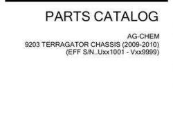Ag-Chem 559058D1B Parts Book - 9203 TerraGator (chassis, eff sn Uxxx1001, 2009)