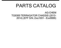 Ag-Chem 559062D1B Parts Book - TG9300 TerraGator (chassis, eff sn Dxxx1001, 2013)