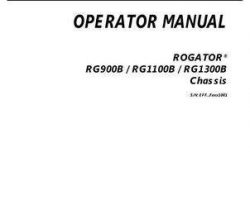 Ag-Chem 572672D1C Operator Manual - RG900B / RG1100B / RG1300B (chassis, eff Fxxx1001, AP74, AP84)