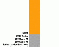 Case Loader backhoes model 580M Operator's Manual
