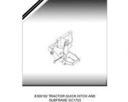 Massey Ferguson 652015NAA Parts Book - 8300102 Quick Hitch & Subframe
