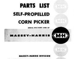 Massey Ferguson 690093M4 Parts Book - MH Self Propelled Picker