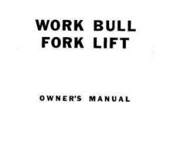 Massey Ferguson 690315M1 Operator Manual - Work Bull Forklift