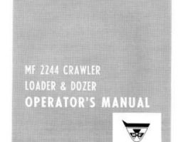 Massey Ferguson 690892M1 Operator Manual - 2244 Standard