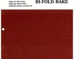 Hesston 700003102 Operator Manual - 3971 / 3981 Bi-Fold Rake (1992)