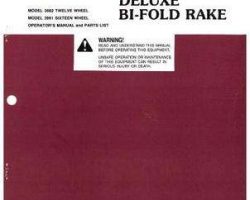 Hesston 700003285 Parts Book - 3982 / 3991 Bi-Fold Rake (deluxe)