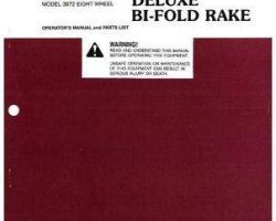 Hesston 700003319 Parts Book - 3972 Bi-Fold Rake (deluxe)