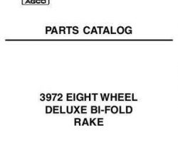 Hesston 700004009 Parts Book - 3972 Bi-Fold Rake (deluxe)
