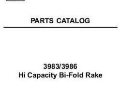Hesston 700004075 Parts Book - 3983 / 3986 Bi-Fold Rake (Hi Capacity, eff sn 'P')