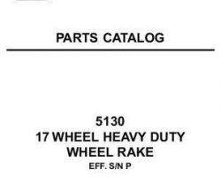Hesston 700004232A Parts Book - 5130 Wheel Rake (heavy duty, eff sn 'P')