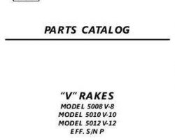 Hesston 700004236A Parts Book - 5008 / 5010 / 5012 'V' Rake (eff sn 'P')