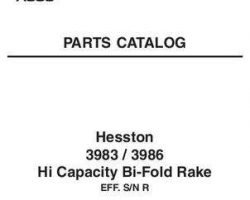 Hesston 700004257A Parts Book - 3983 / 3986 Bi-Fold Rake (Hi Capacity, eff sn 'R')