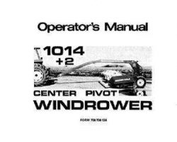 Hesston 700700124 Operator Manual - 1014+2 Mower Conditioner (1982-83)