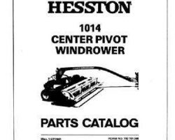 Hesston 700701208 Parts Book - 1014 Mower Conditioner (center pivot, 1975 and later)