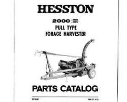 Hesston 700701478 Parts Book - 2000-100 / 2000-150 Harvester (pull-type)