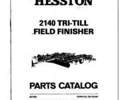 Hesston 700702691 Parts Book - 2140 Tri-Till Field Finisher