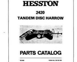 Hesston 700702769 Parts Book - 2420 Disc Harrow (tandem)