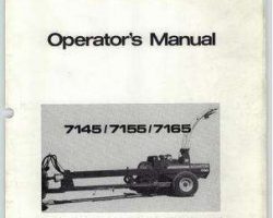 Hesston 700703457 Operator Manual - 7145 / 7155 / 7165 Forage Harvester (1984)