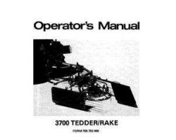 Hesston 700703499 Operator Manual - 3700 Tedder / Rake (1996)