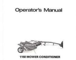 Hesston 700704618 Operator Manual - 1150 Mower Conditioner (prior sn 00551)