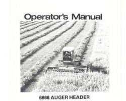 Hesston 700705105 Operator Manual - 6666 Auger Header