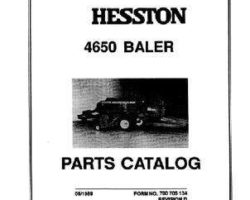 Hesston 700705134D Parts Book - 4650 Rectangular Baler