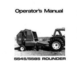 Hesston 700705288 Operator Manual - 5545 / 5585 Round Baler