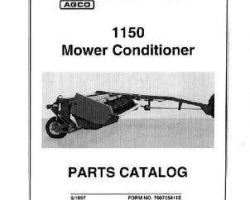 Hesston 700705411E Parts Book - 1150 Mower Conditioner